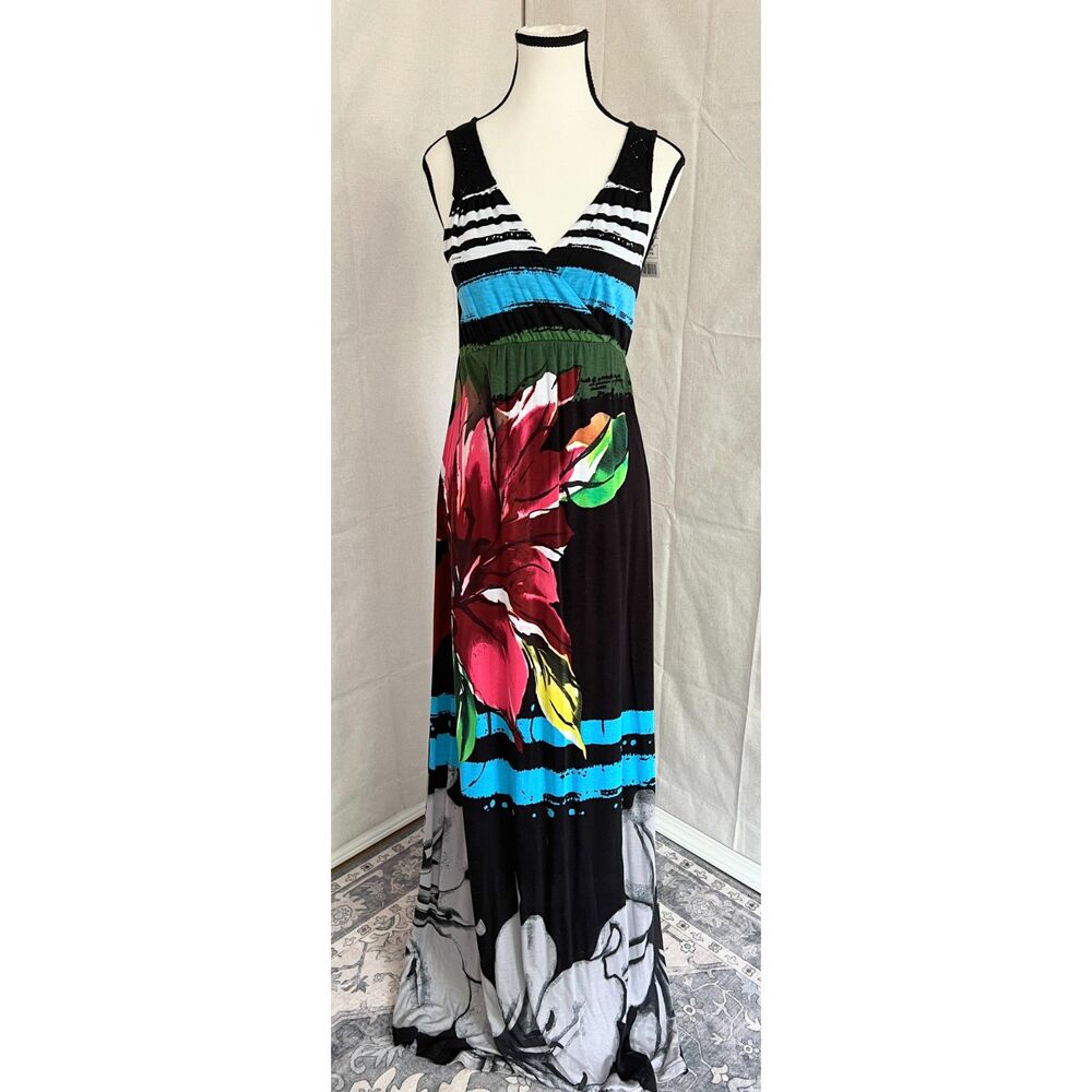 NWT Desigual Septiembre Floral Maxi Dress. Size L.